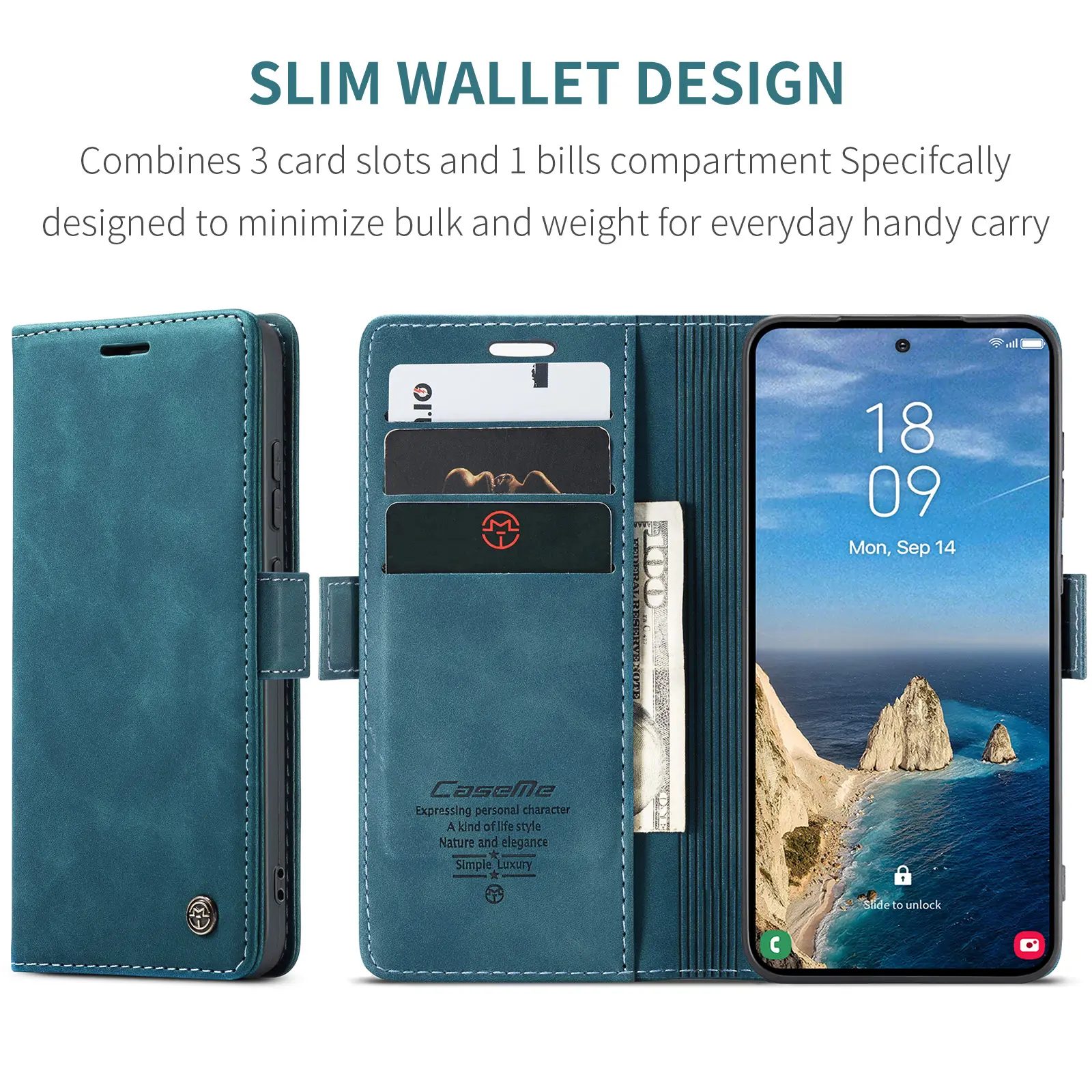 Slim Plånboksfodral Samsung Galaxy S26 Ultra Blå