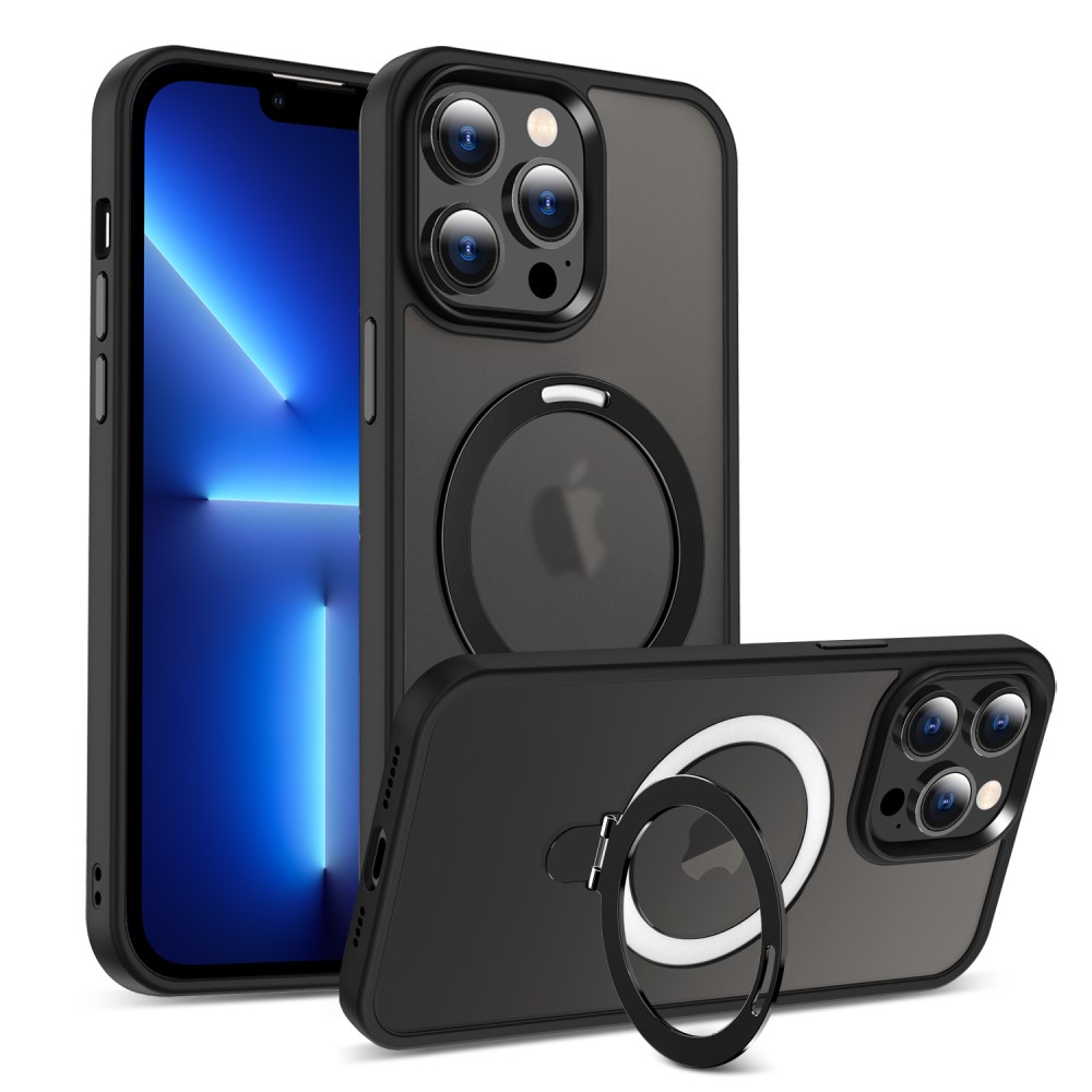 Hybridikuori Magnetic Ring iPhone 12/iPhone 12 Pro Musta