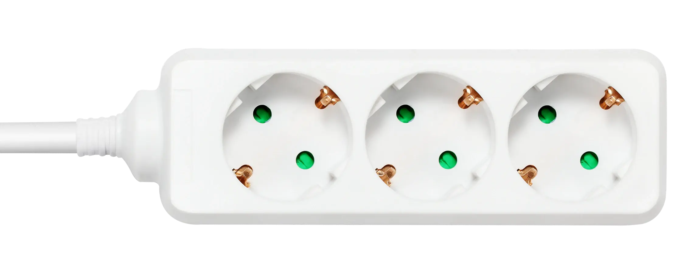 Jordet stikdåse 3-vejs 3m, Hvid