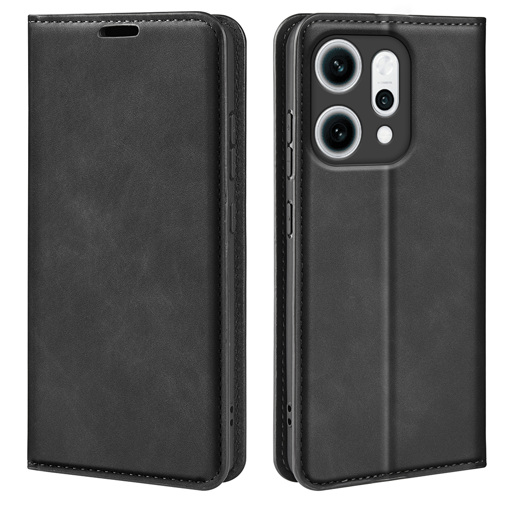 Oppo Reno 14 Slankt etui med kortlomme, Svart