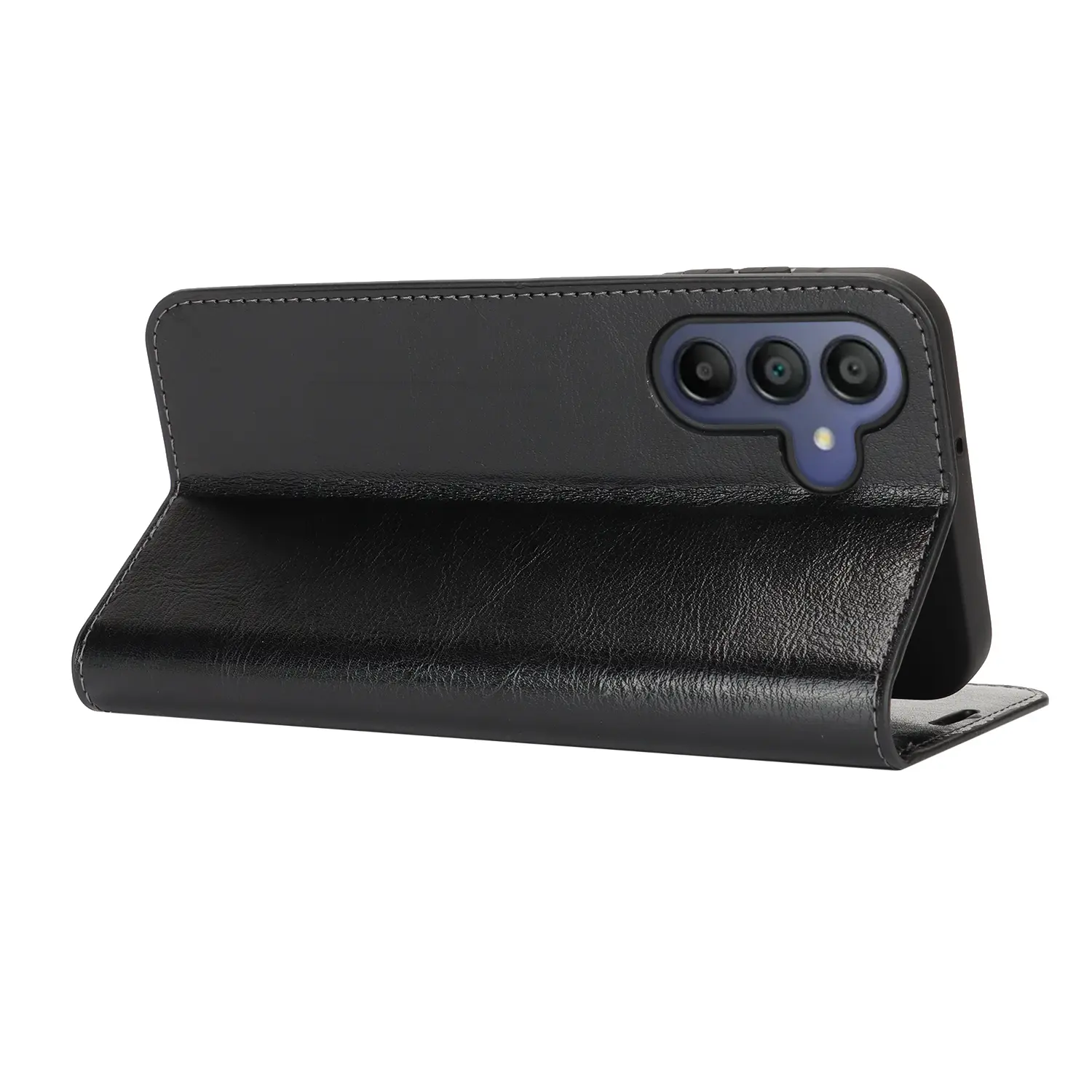 Mobilfodral Äkta Läder Samsung Galaxy A17 Svart