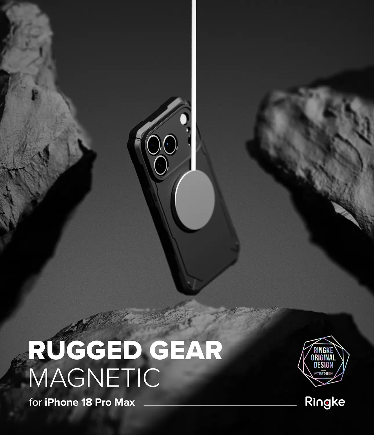 Rugged Gear Magnetic Case iPhone 18 Pro Max Black