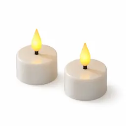 Extra Genopladelige LED-fyrfadslys (2-pack), Hvid