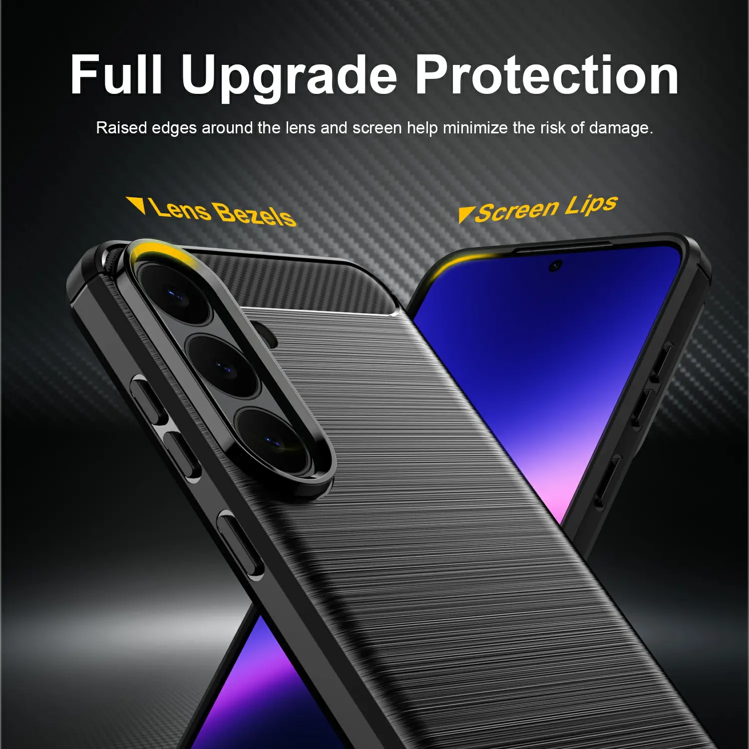 Samsung Galaxy S26 FE Skal TPU Brushed Svart