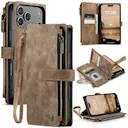 Zipper Wallet iPhone 17 Pro Brun