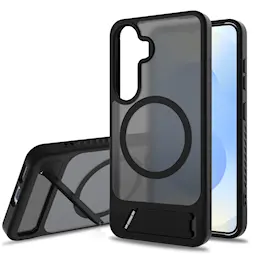 Samsung Galaxy S24 Magneettinen hybridisuojakuori integroidulla tuella, Musta