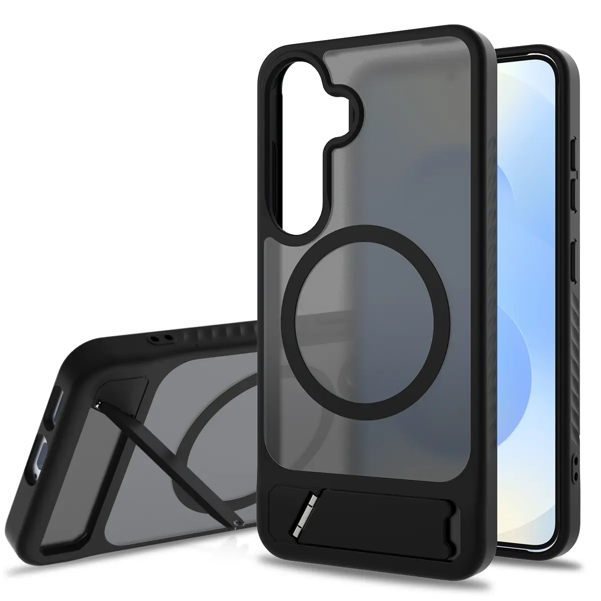 Magnetisk cover med stativ Samsung Galaxy S24 Sort