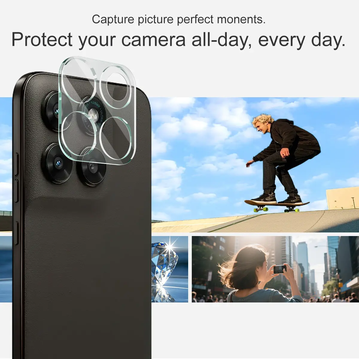 Härdat Glas 0.2mm Linsskydd Motorola Moto G87 Genomskinlig