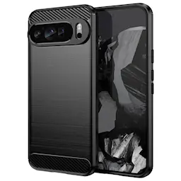 Google Pixel 9 Pro XL TPU-skal Brushed, Svart