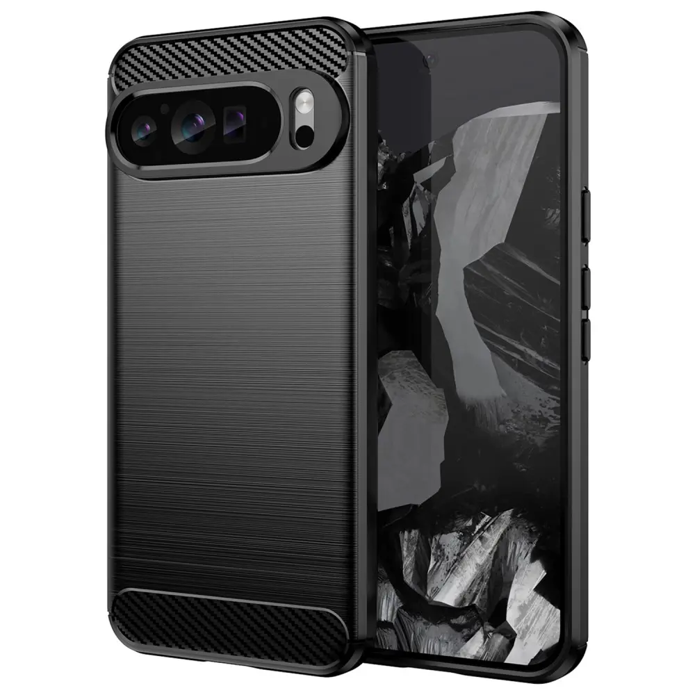 Google Pixel 9 Pro XL TPU-cover Brushed, Sort