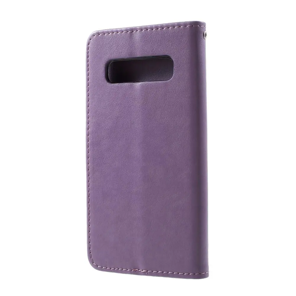 Läderfodral Fjärilar Samsung Galaxy S10 Lila