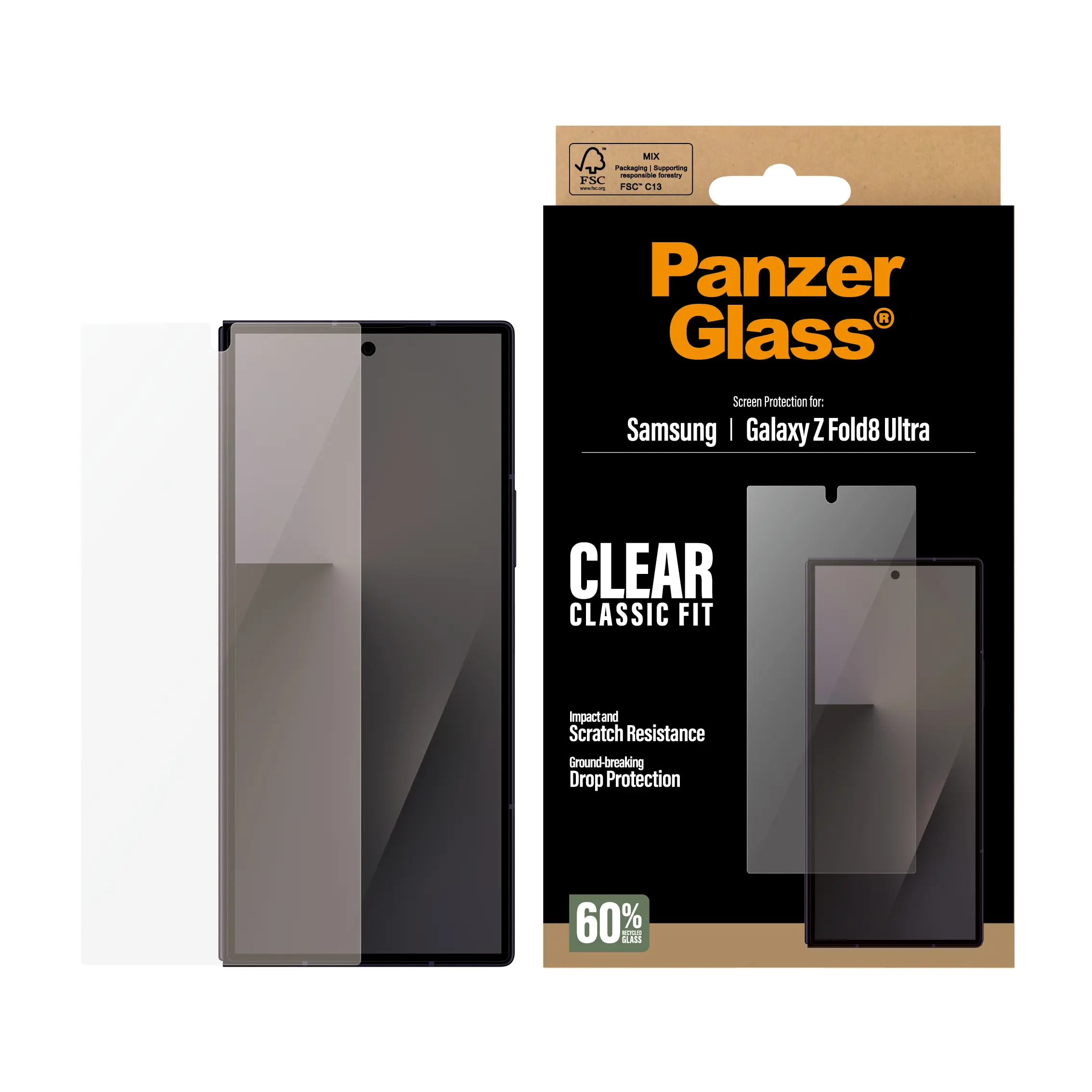 Samsung Galaxy Z Fold 8 Ultra Ulkonäytön panssarilasi - Ultra Wide Fit