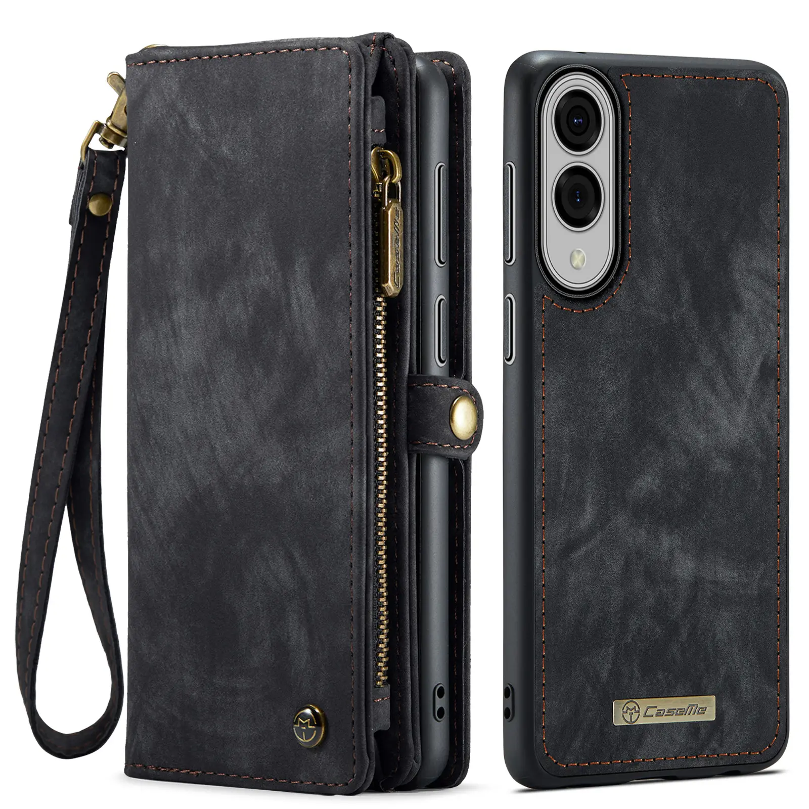 Multi-slot Plånboksfodral Samsung Galaxy S25 Edge Grå