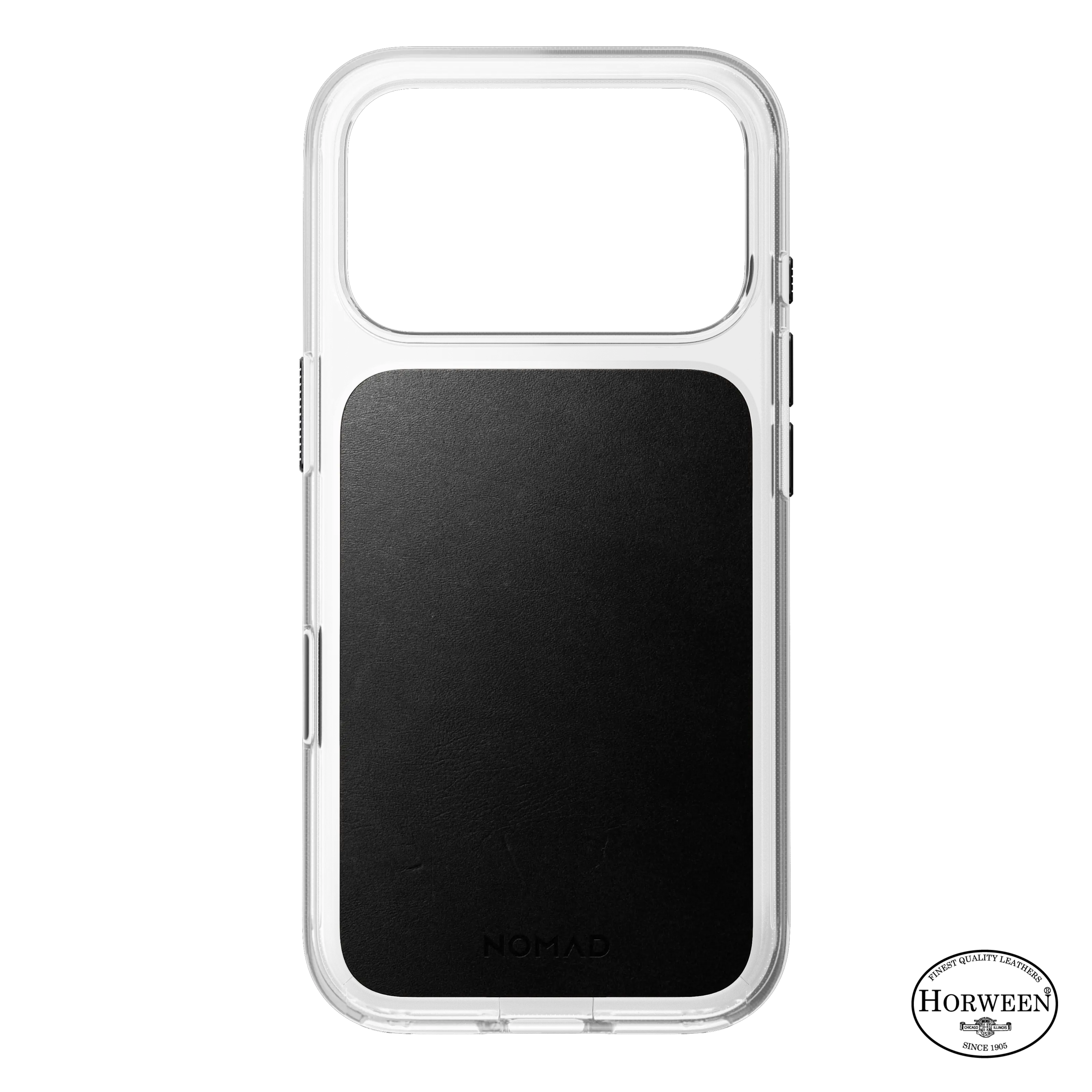 iPhone 18 Pro Clear Leather Case MagSafe Black