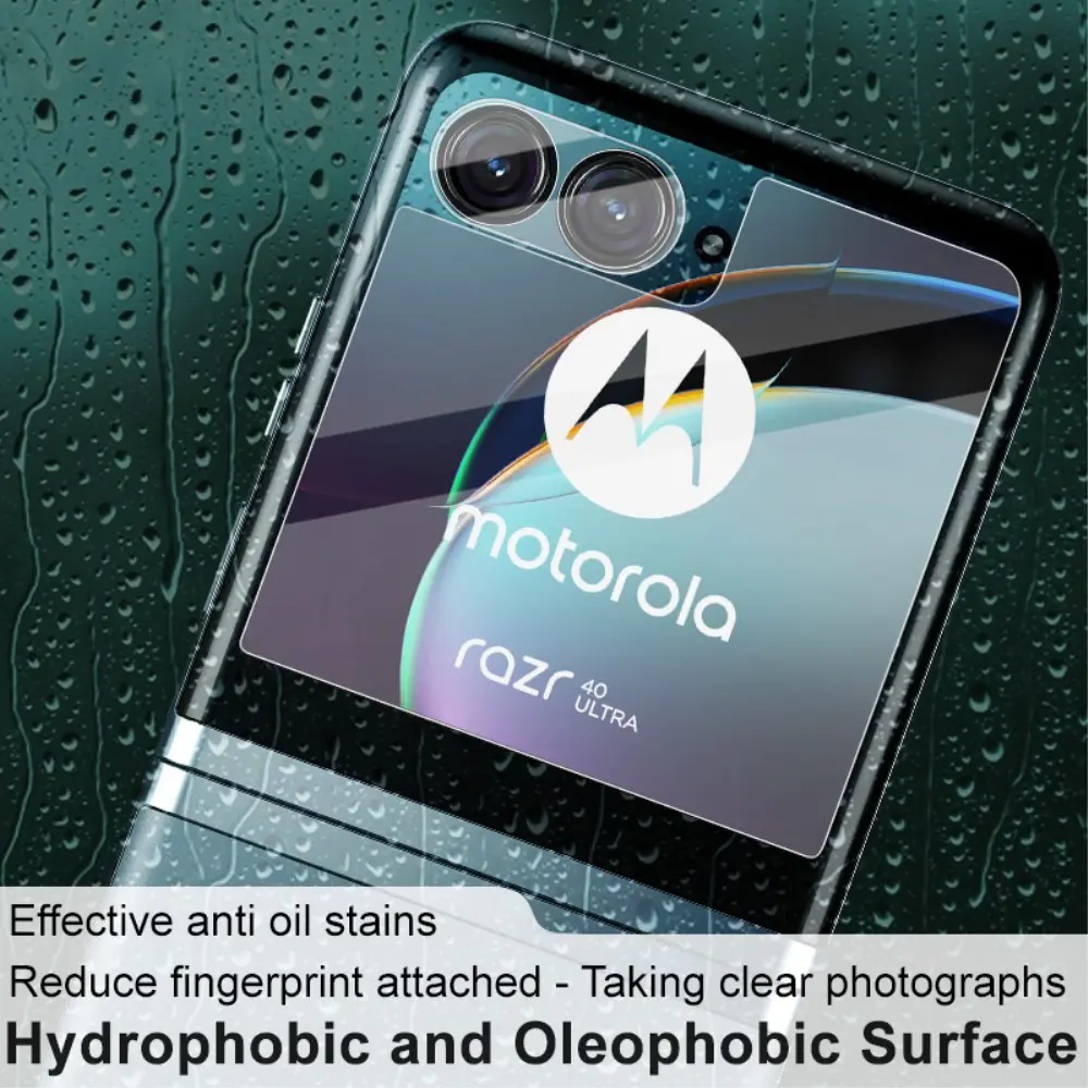 Härdat Glas Linsskydd + Ytterskärmskydd Motorola Razr 40 Ultra Genomskinlig