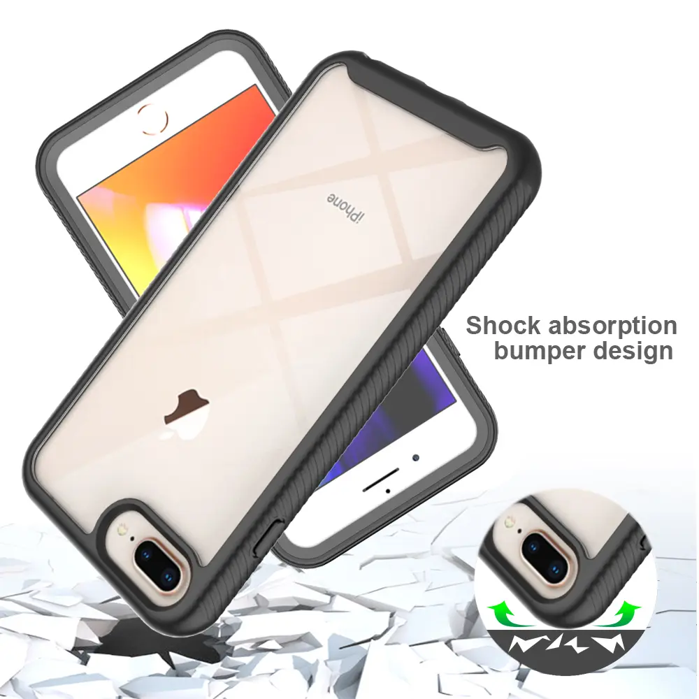 Full Protection Case iPhone 6 Plus/6S Plus/iPhone 7 Plus/iPhone 8 Plus Svart