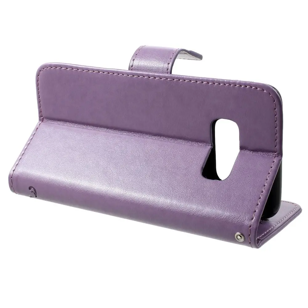 Läderfodral Fjärilar Samsung Galaxy S10e Lila