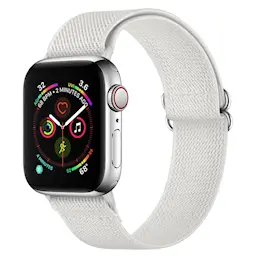 Apple Watch Series 1-3 42mm Elastisk armbånd, Hvit