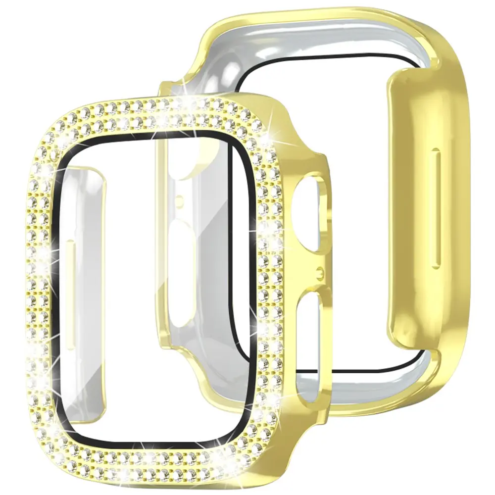 Full Cover Case Rhinestone Apple Watch SE 40mm Guld