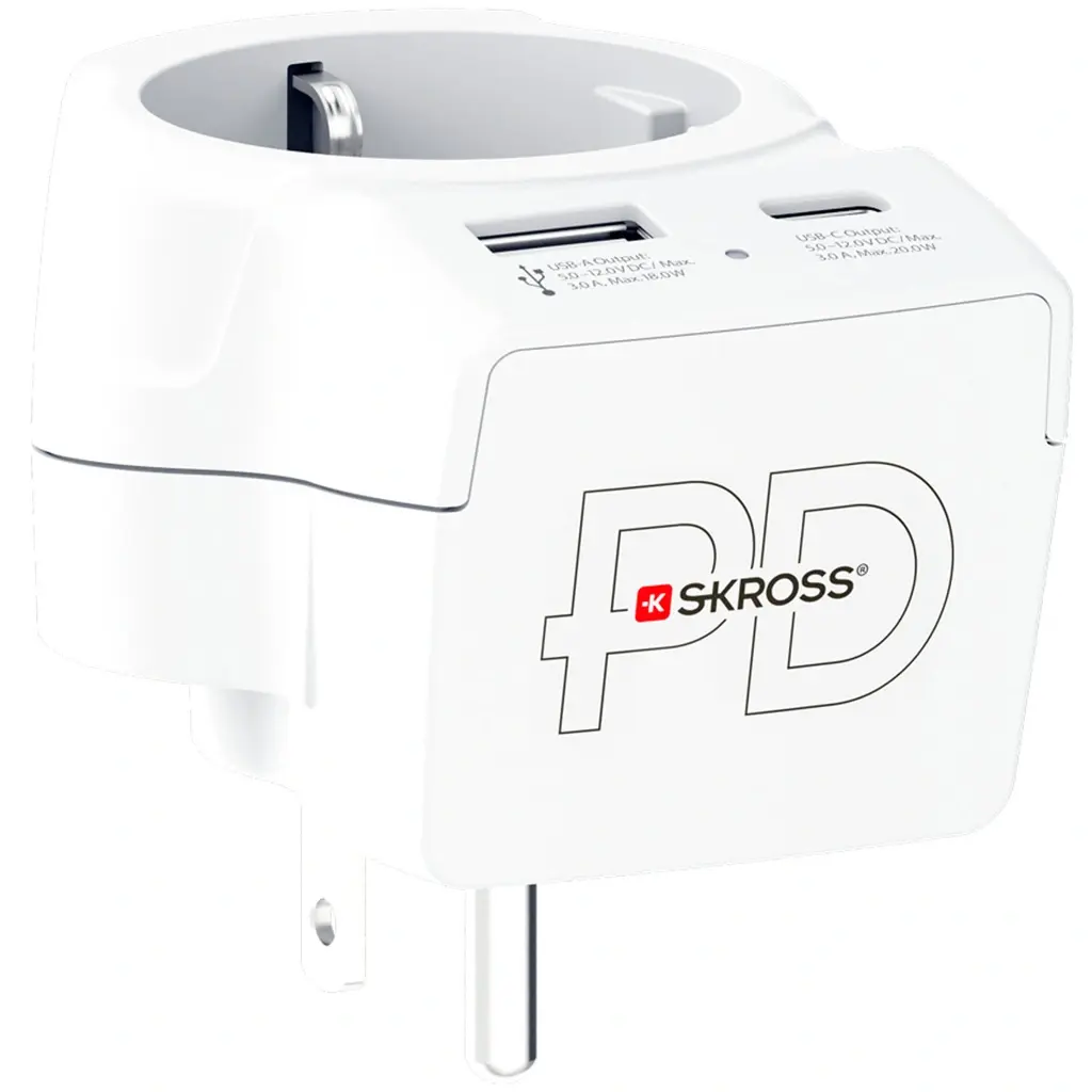 Europe to USA USB AC PD 20W