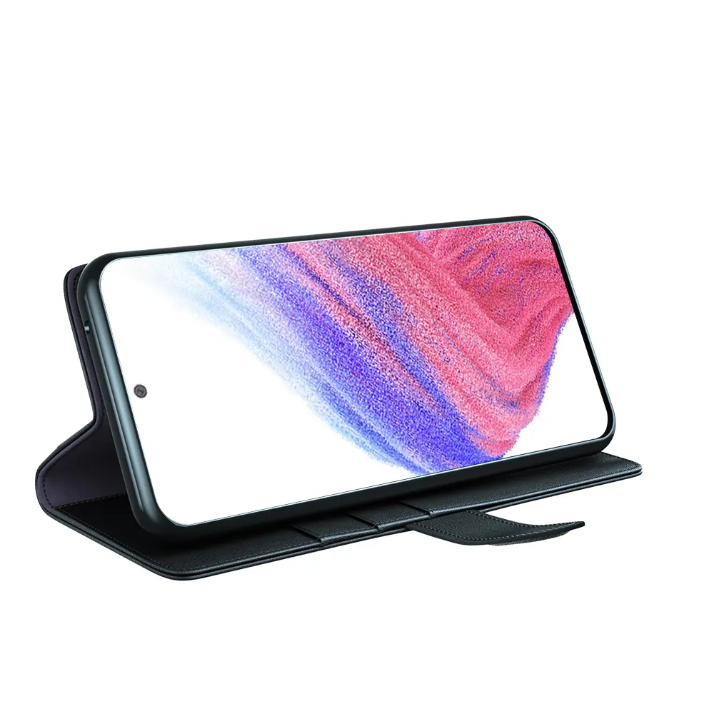 Äkta Läderfodral Samsung Galaxy A53 Svart
