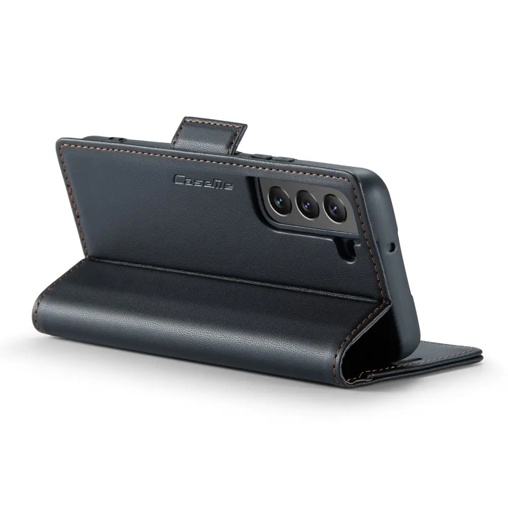 Slim Plånboksfodral RFID-skydd Samsung Galaxy S22 Svart