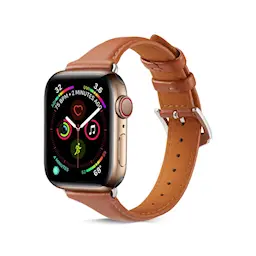 Slim Läderarmband Apple Watch Series 1-3 38mm Cognac