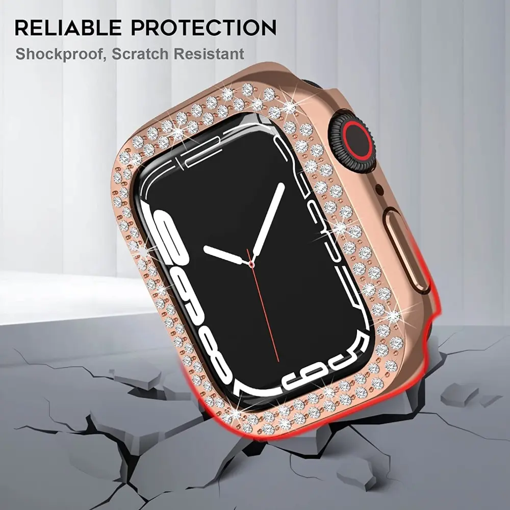 Rhinestone Skal Apple Watch SE 3 40mm roséguld