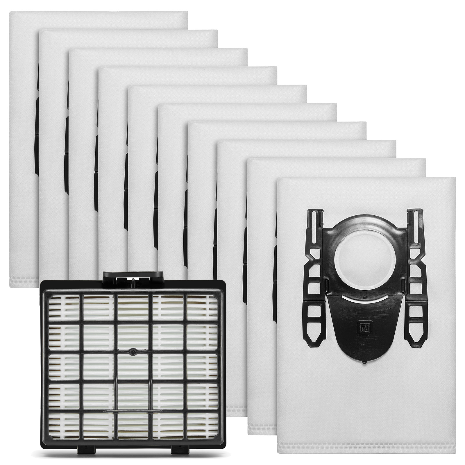 Städpaket: Dammsugarpåsar 10st + HEPA-filter - passar till Bosch GL-40