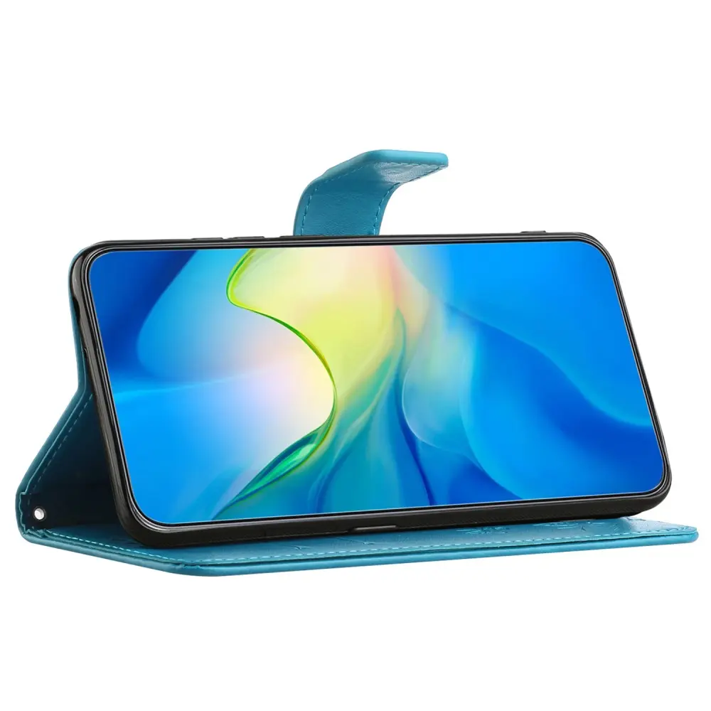 Läderfodral Fjärilar Samsung Galaxy A05s Blå