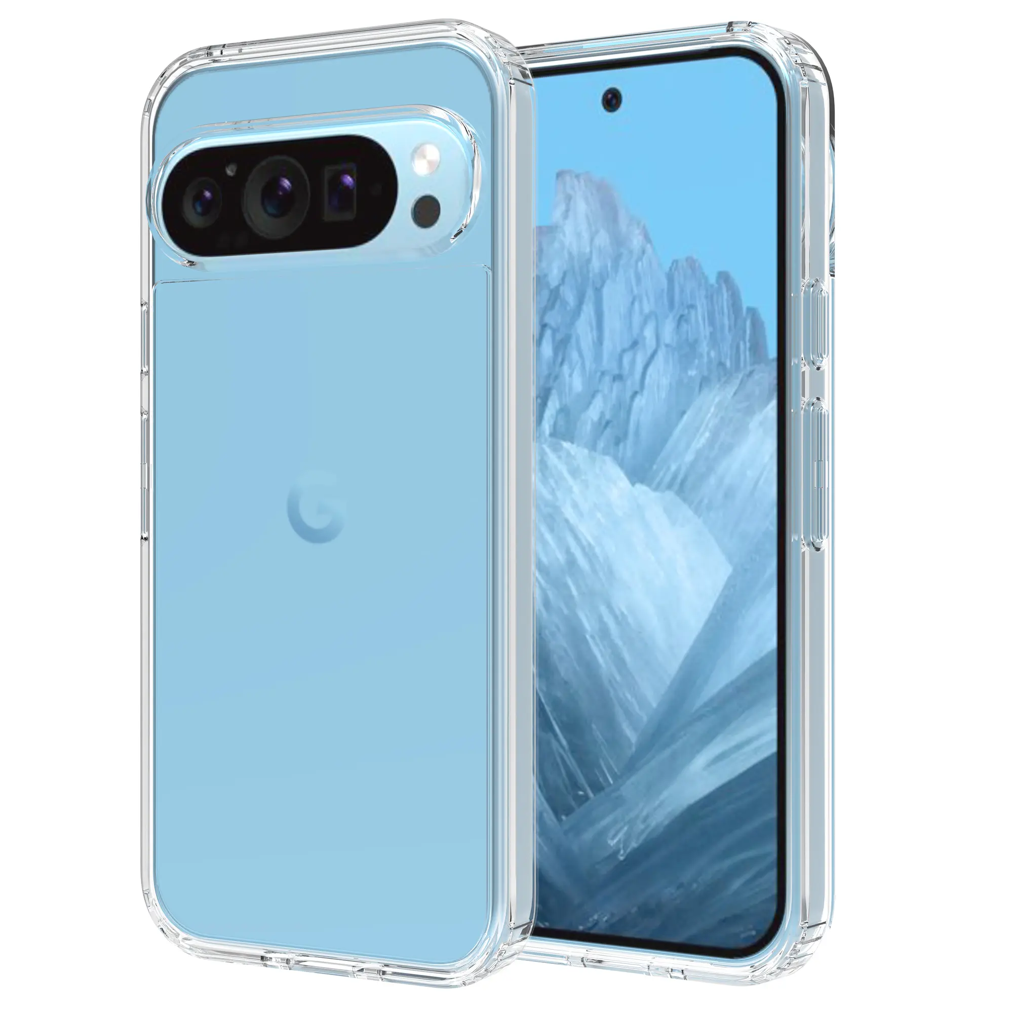 Hybridskal Google Pixel 9 Pro Genomskinlig