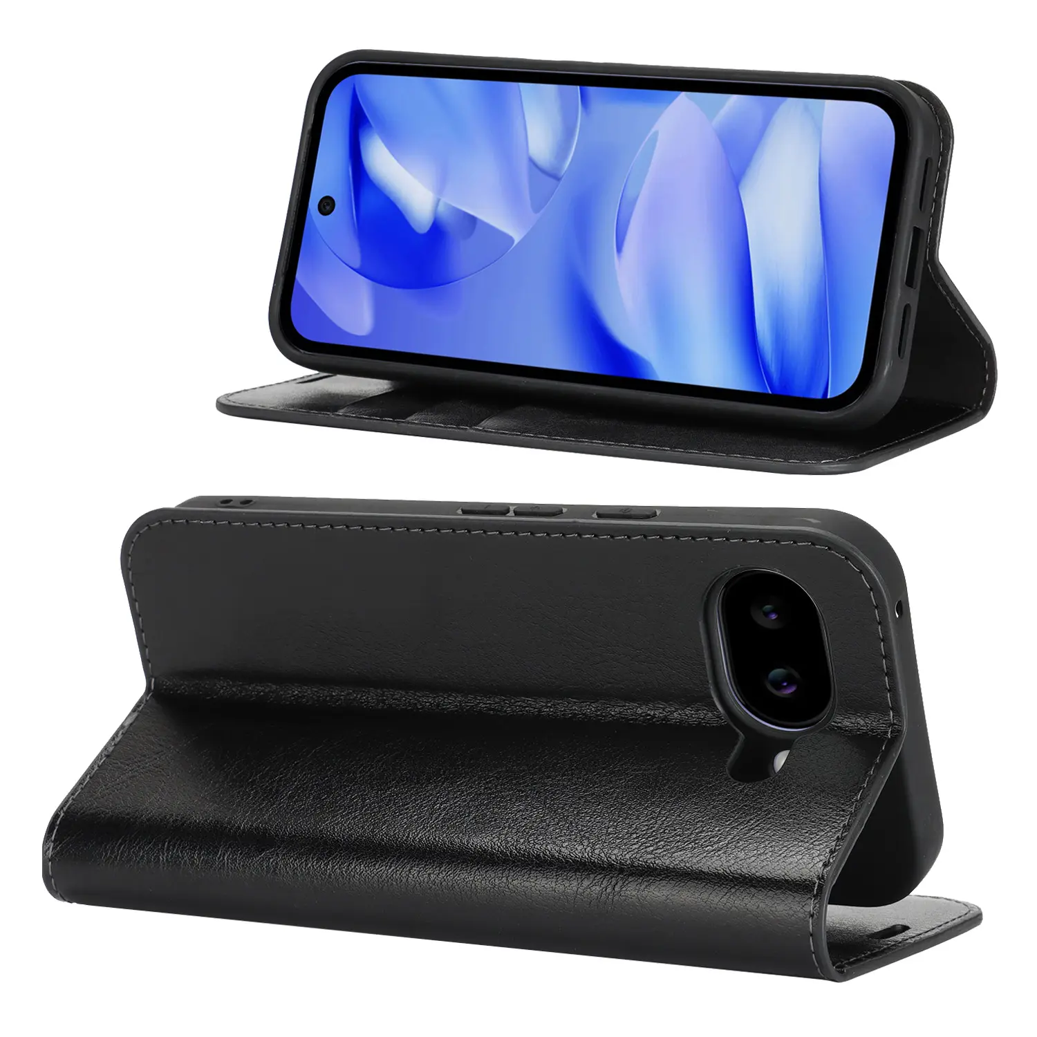 Mobilfodral Äkta Läder Google Pixel 10a Svart
