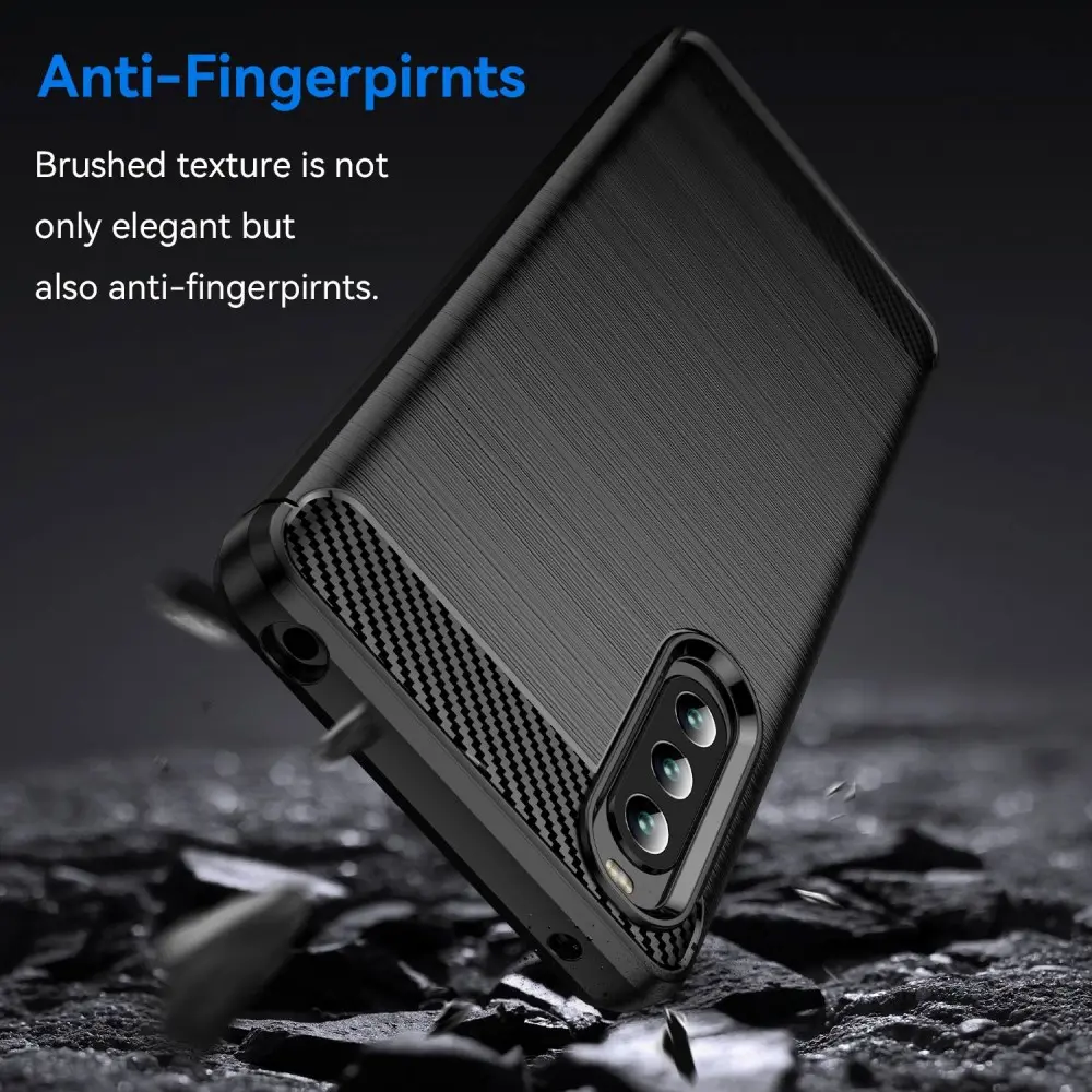 Sony Xperia 10 IV Skal TPU Brushed Svart