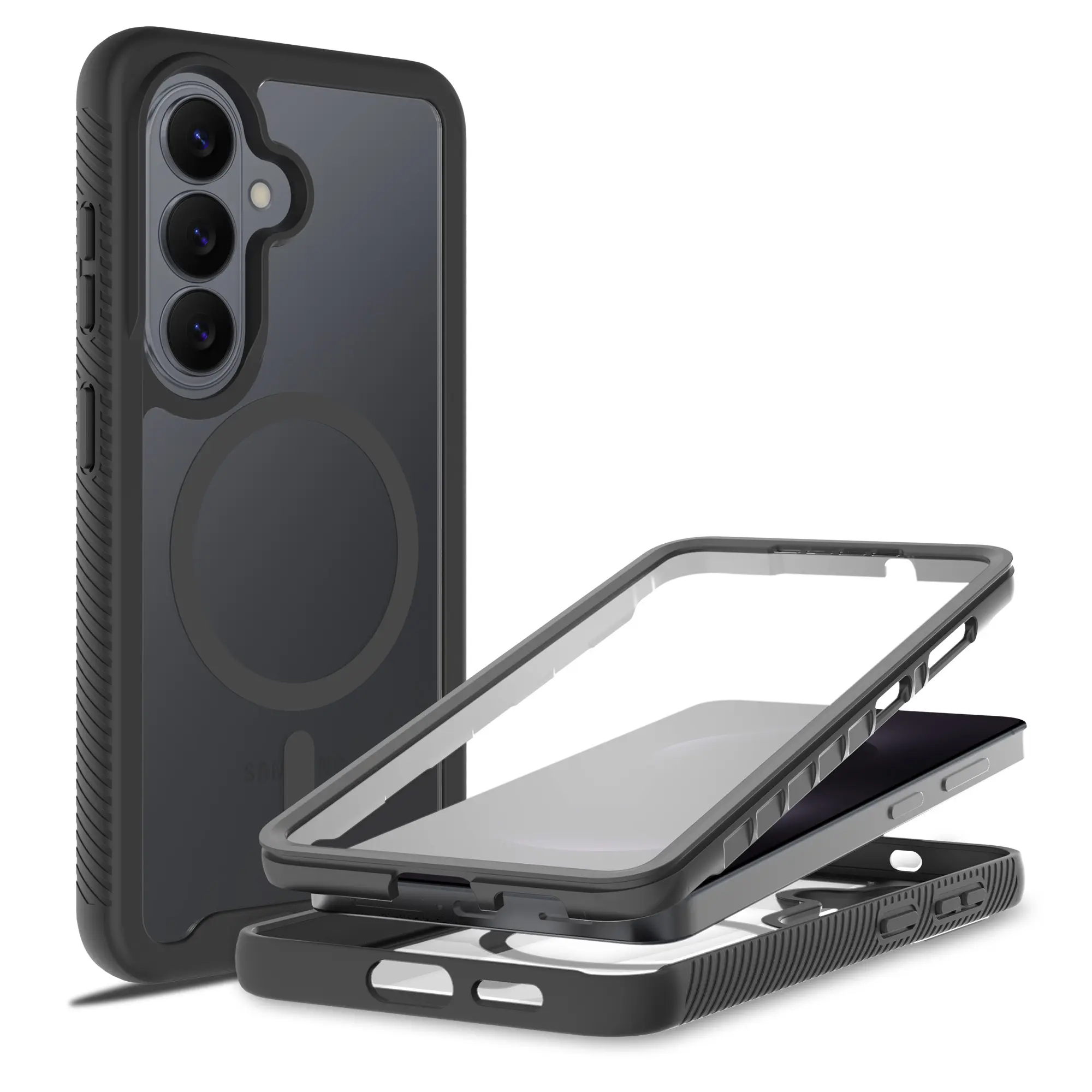 Full Protection Magnetic Case Samsung Galaxy S26 Sort/gennemsigtig