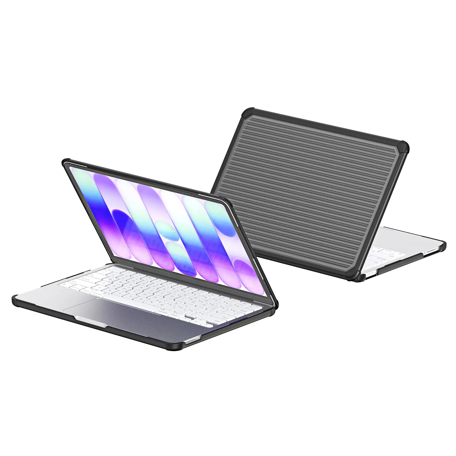 Räfflat hybridskal Apple MacBook Neo 13 2026 Matt svart