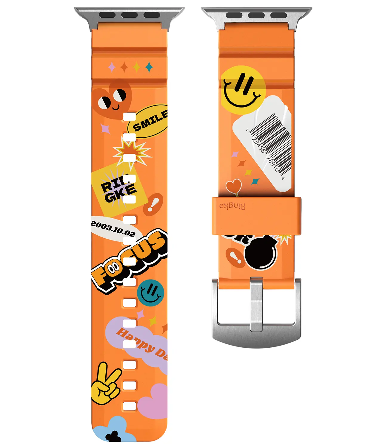 Rubber One Bold Band Apple Watch Series 8 45mm Abyss Green