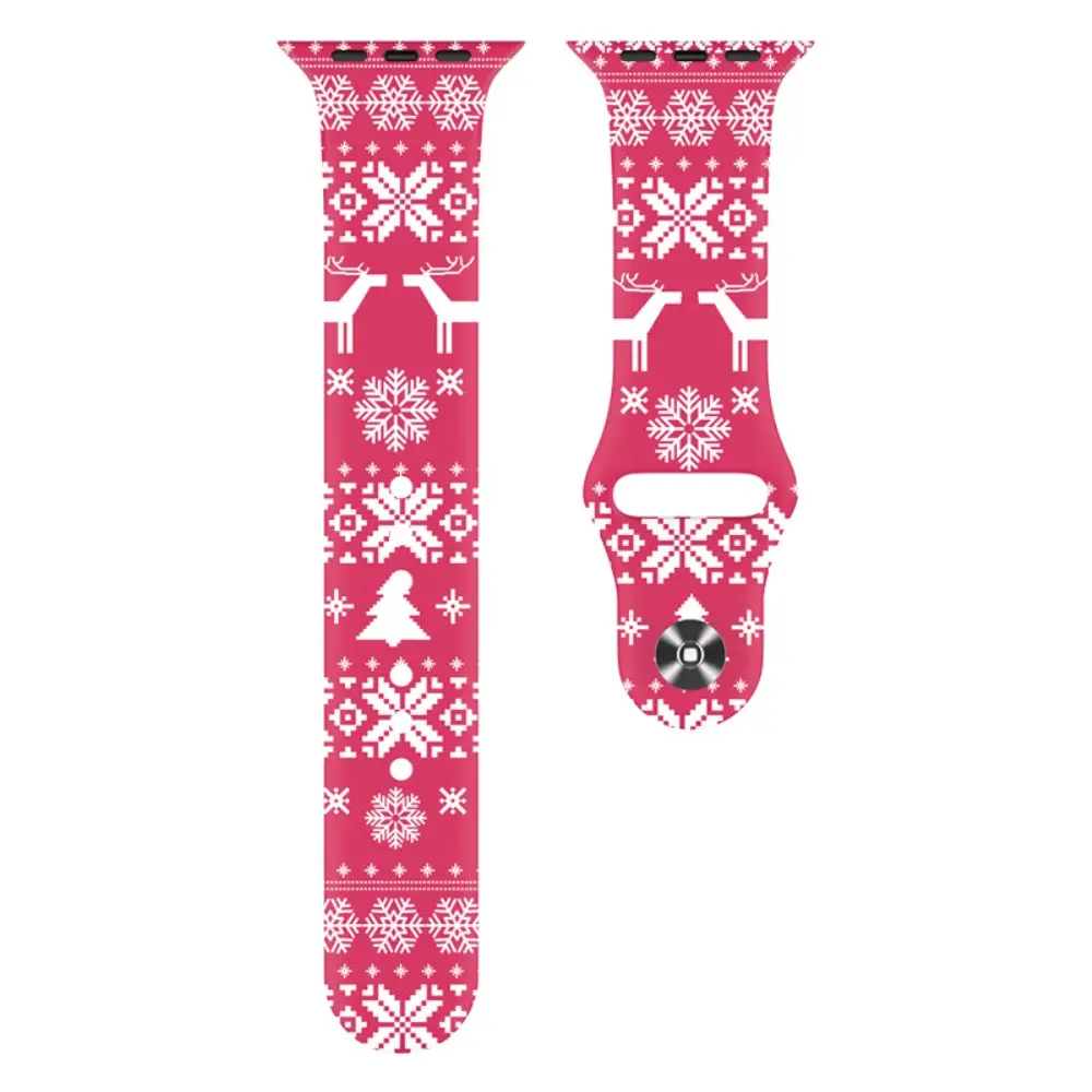 Silikonarmband med Julmotiv Apple Watch SE 40mm snöflinga