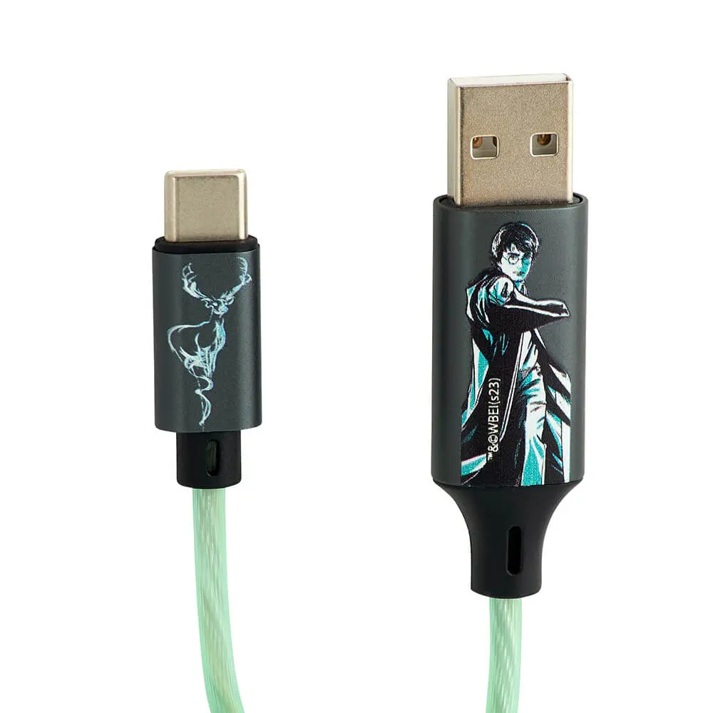 Light Up Kabel USB-A till USB-C 1.2m, Harry Potter