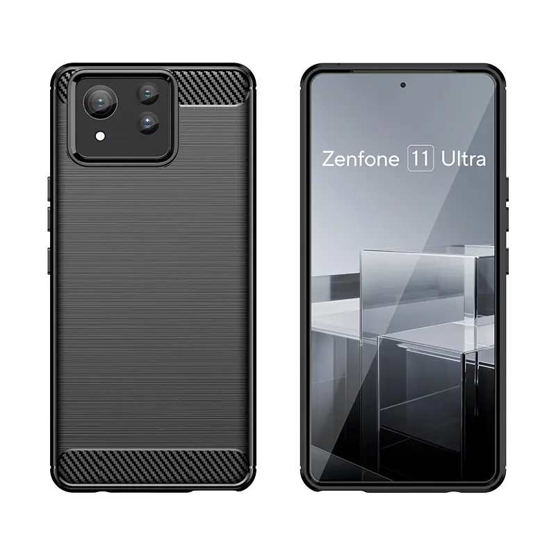 Asus Zenfone 11 Ultra Skal TPU Brushed Svart