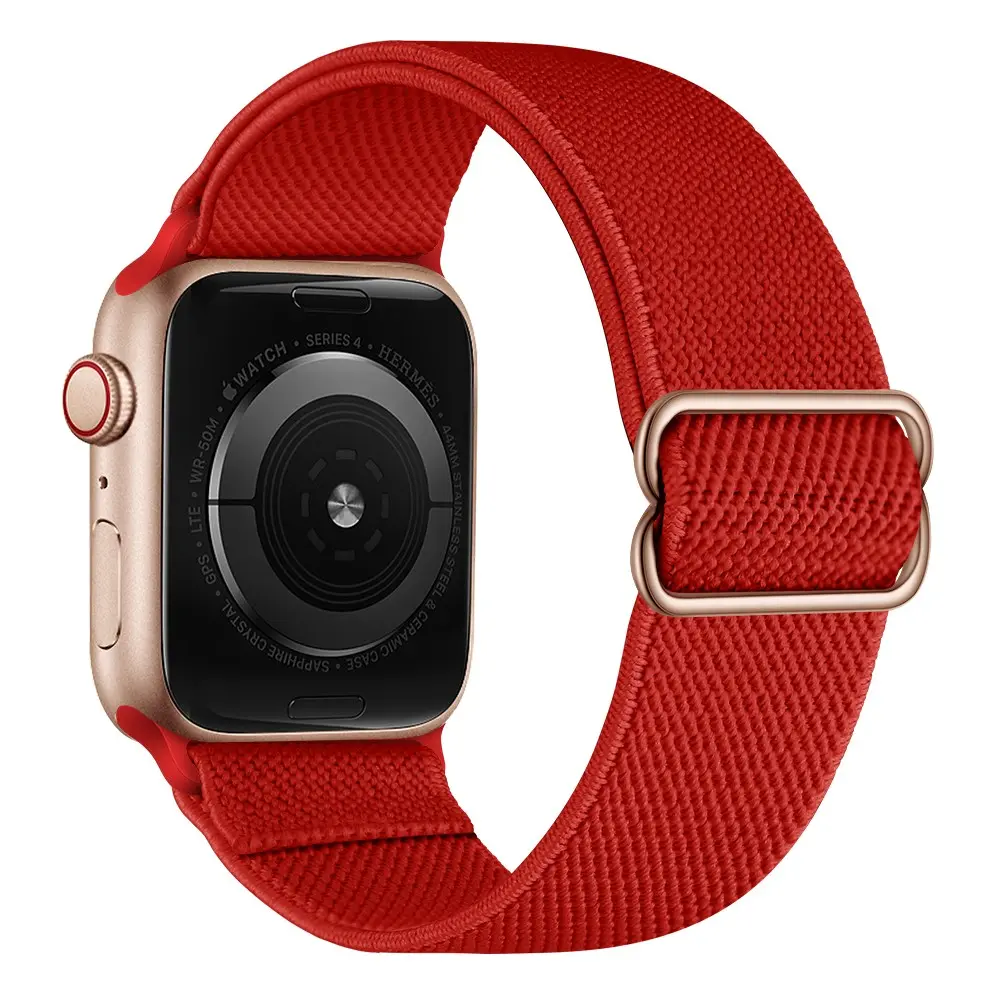 Apple Watch Ultra 49mm 2nd Gen Joustava nailonranneke, Punainen