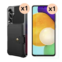 Samsung Galaxy A54 Beskyttelsessæt Cover Tough Multi-slot og Skærmbeskyttelse