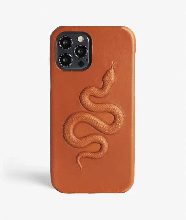 Cover iPhone 12/iPhone 12 Pro Snake Brun
