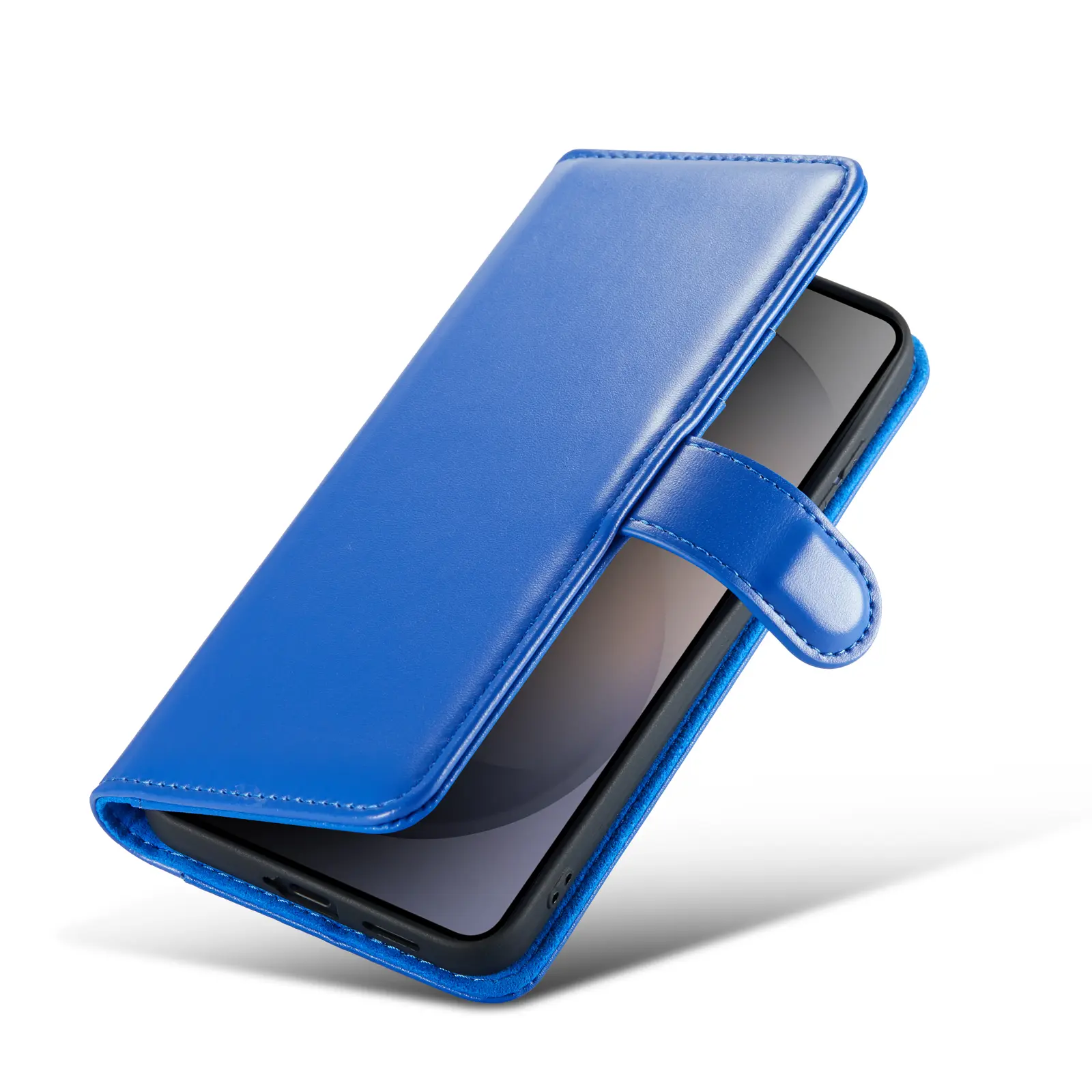 Äkta Läderfodral Samsung Galaxy S26 FE Blå