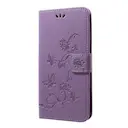 Lærveske Sommerfugler Samsung Galaxy A50 Lilla