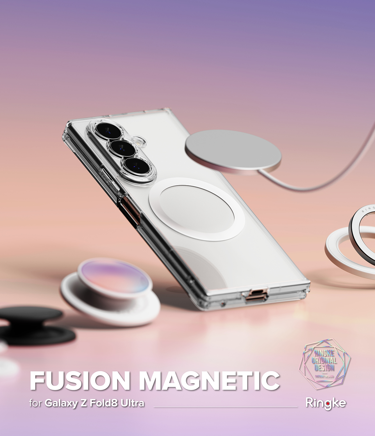 Fusion Magnetic Case Samsung Galaxy Z Fold 8 Ultra Clear