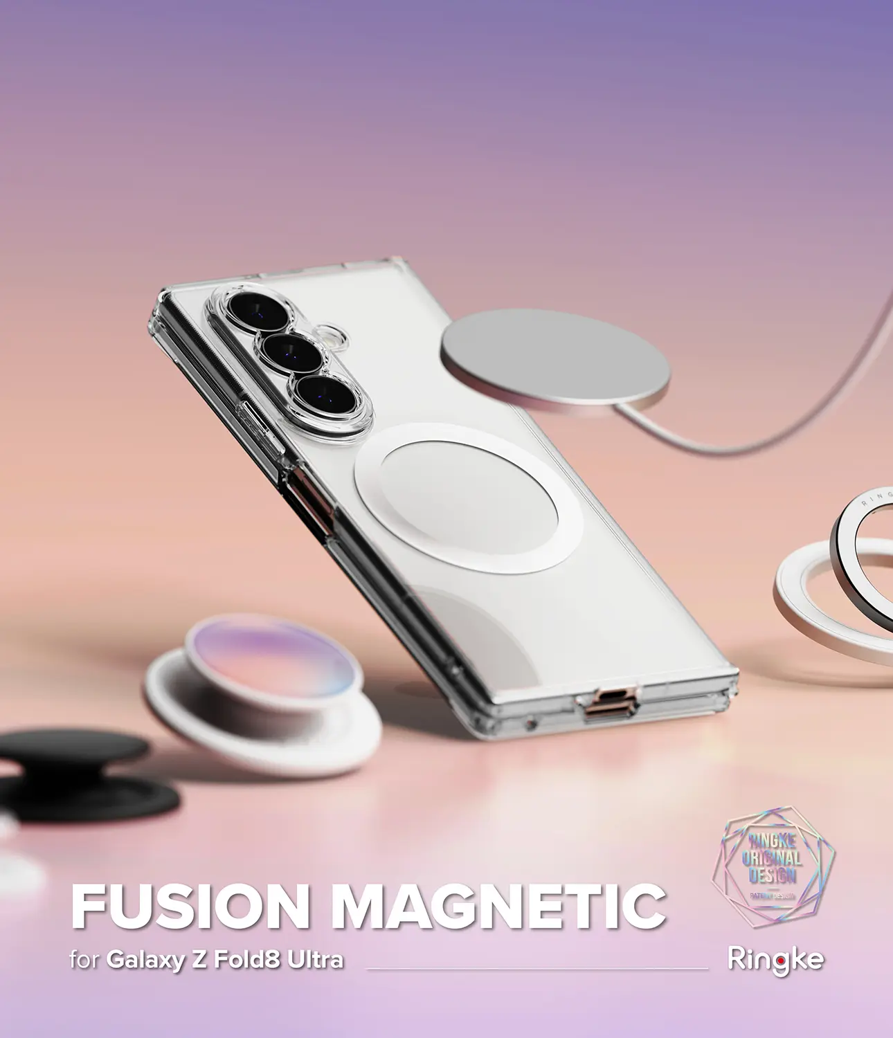 Fusion Magnetic Case Samsung Galaxy Z Fold 8 Ultra Clear