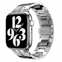 Race Stainless Steel Bracelet Apple Watch Series 12 47mm Silver