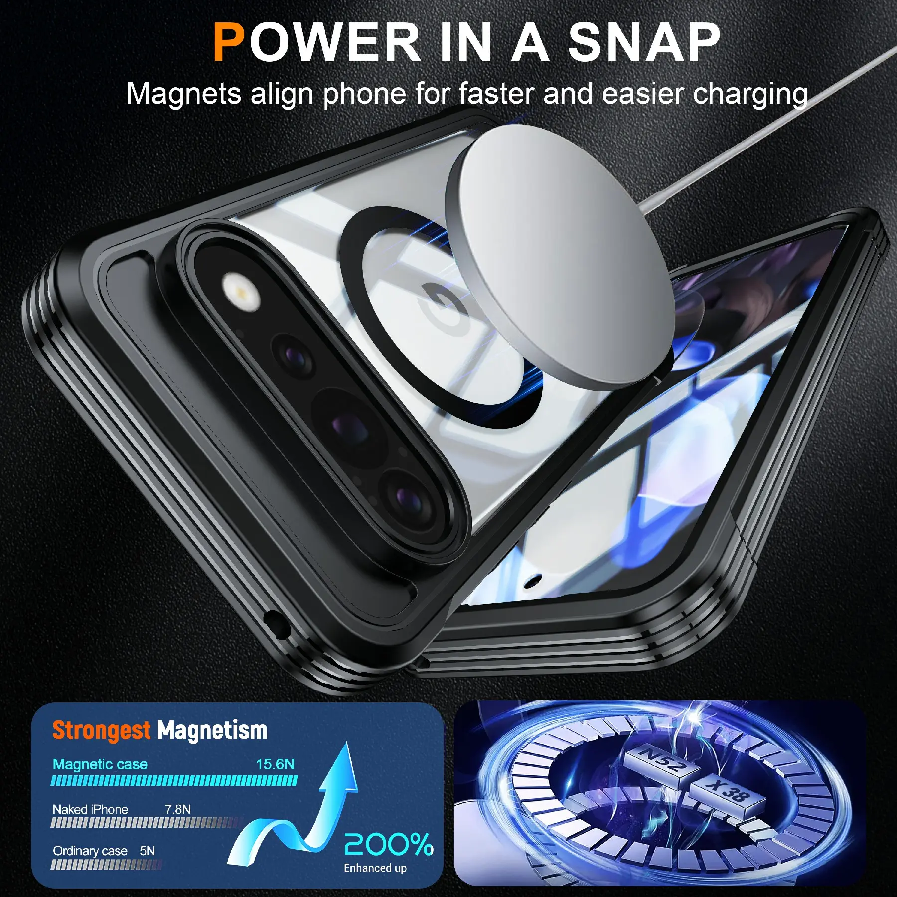 Full Protection MagSafe Case Google Pixel 11 Pro XL Svart