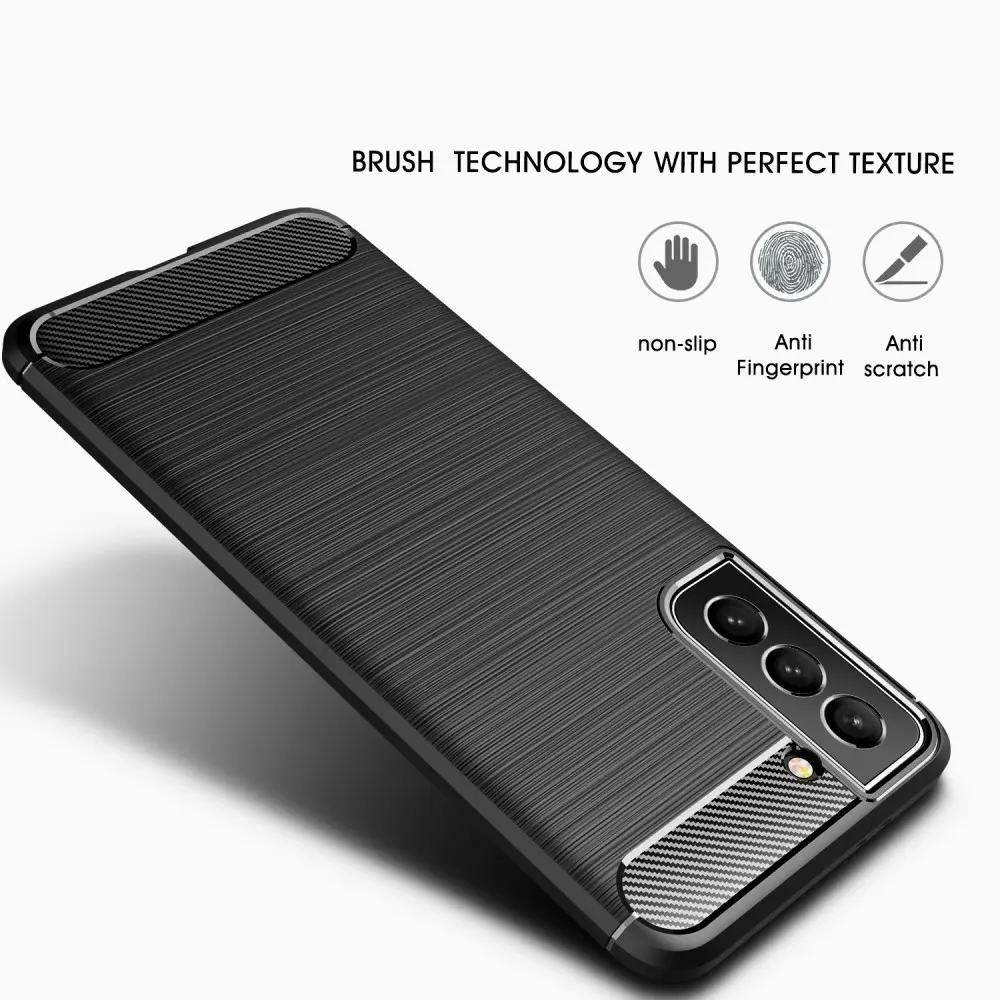 Samsung Galaxy S22 Skal TPU Brushed Svart