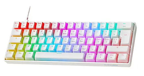 WK90 mekaniskt RGB-tangentbord, Vit